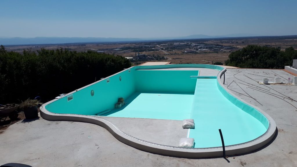 Impermeabilizzazione piscina privata in pvc Macomer Nuoro Sardegna