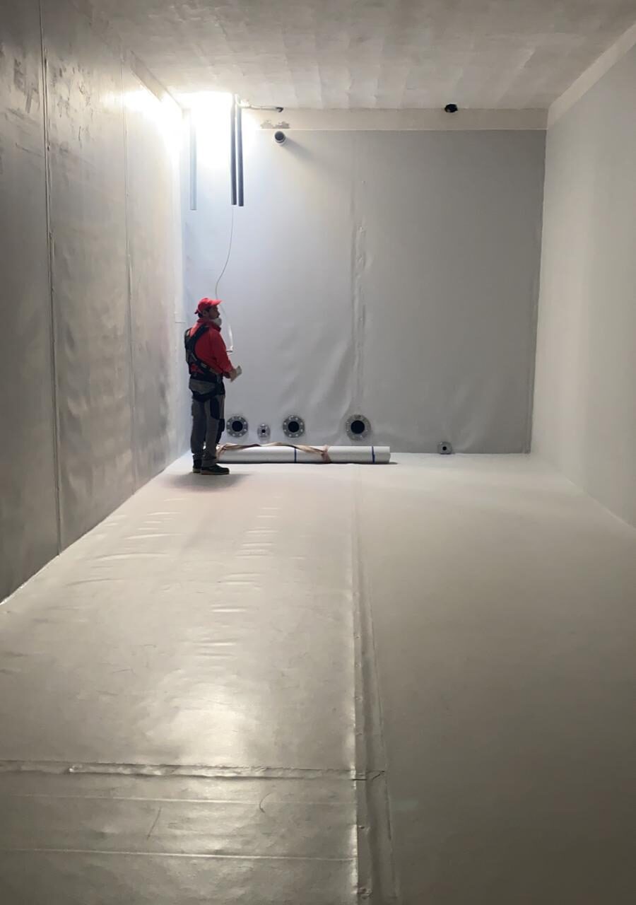 Impermeabilizzazione vasca acqua potabile in PVC Cagliari – Sardegna – A.O. Brotzu